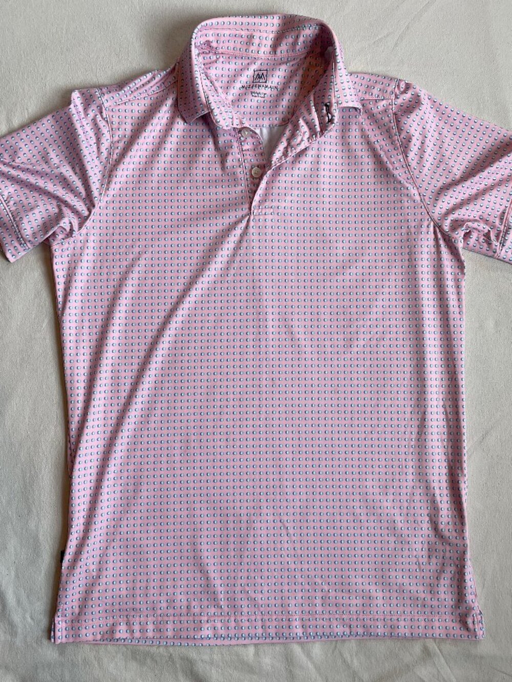 Pink Patterned Polo Shirt Mizzen+Main